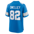 Punc D.Lions #82 Ross Dwelley Blue Team Game Jersey