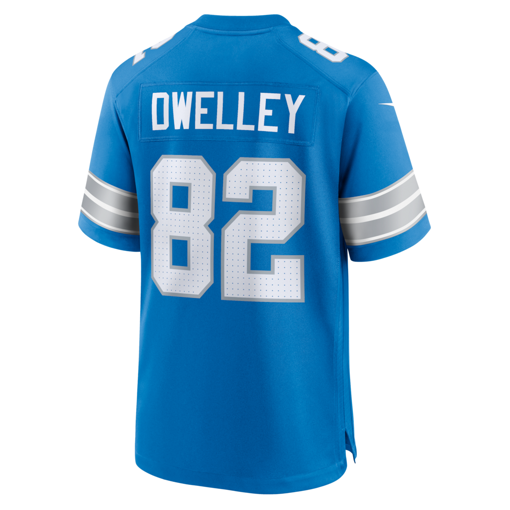 Punc D.Lions #82 Ross Dwelley Blue Team Game Jersey