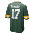 Punc GB.Packers #17 Brandon McManus Green Team Game Jersey