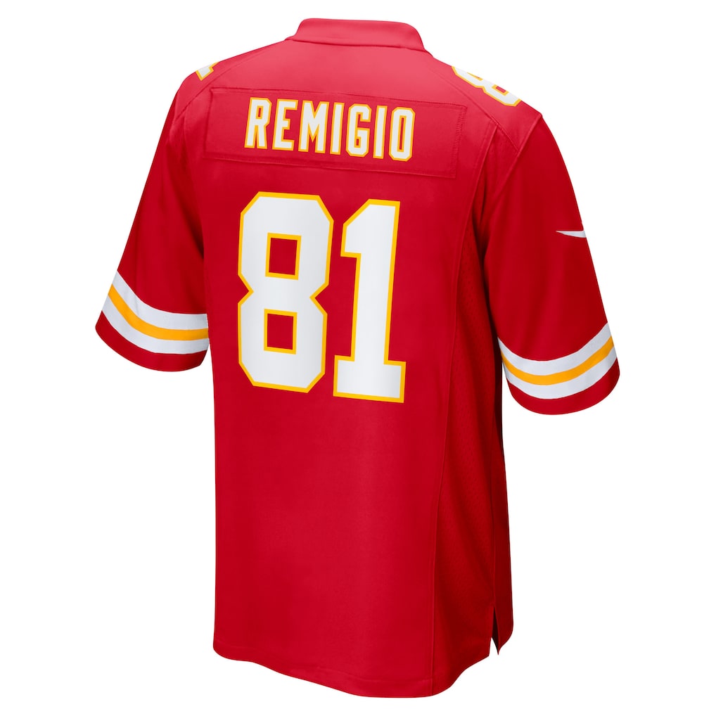 Punc KC.Chiefs #81 Nikko Remigio Red Team Game Jersey