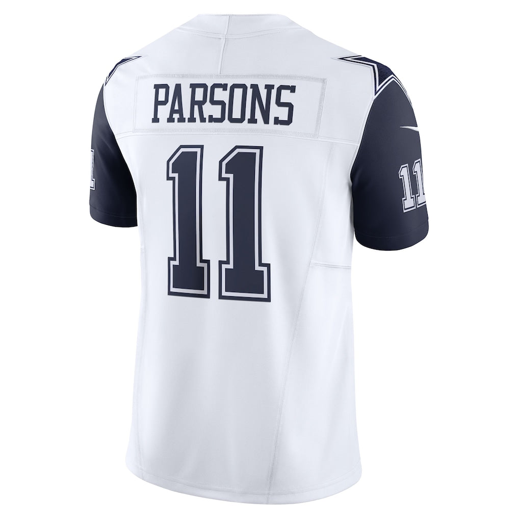 Punc D.Cowboys #11 Micah Parsons White Alternate Vapor F.U.S.E. Limited Jersey