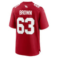 Punc A.Cardinals #63 Evan Brown Cardinal Team Game Jersey
