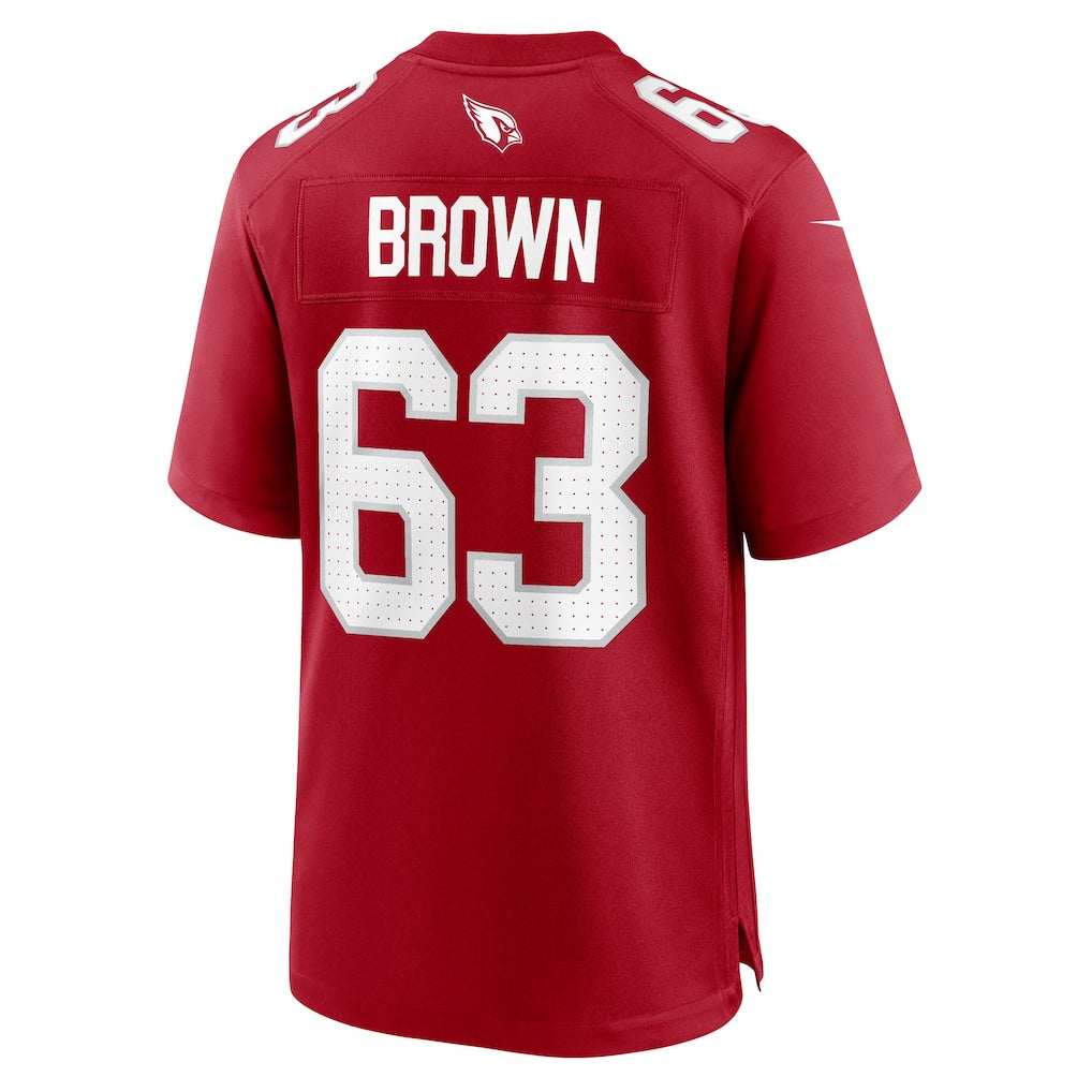 Punc A.Cardinals #63 Evan Brown Cardinal Team Game Jersey