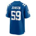 Punc IN.Colts #59 Buddy Johnson Royal Team Game Jersey