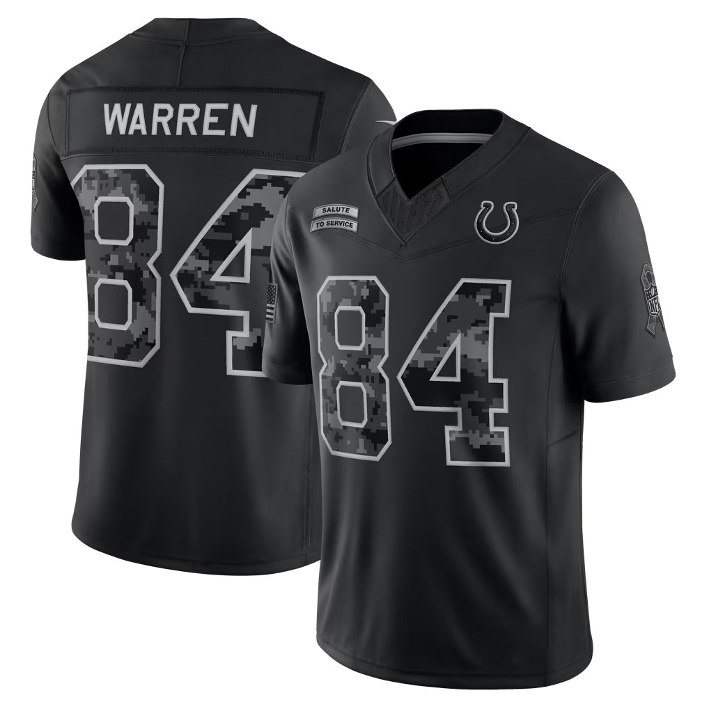 Punc IN.Colts #84 Tyler Warren Player Black Limited 2026 Salute to Service Home Game Stitched Jerseys