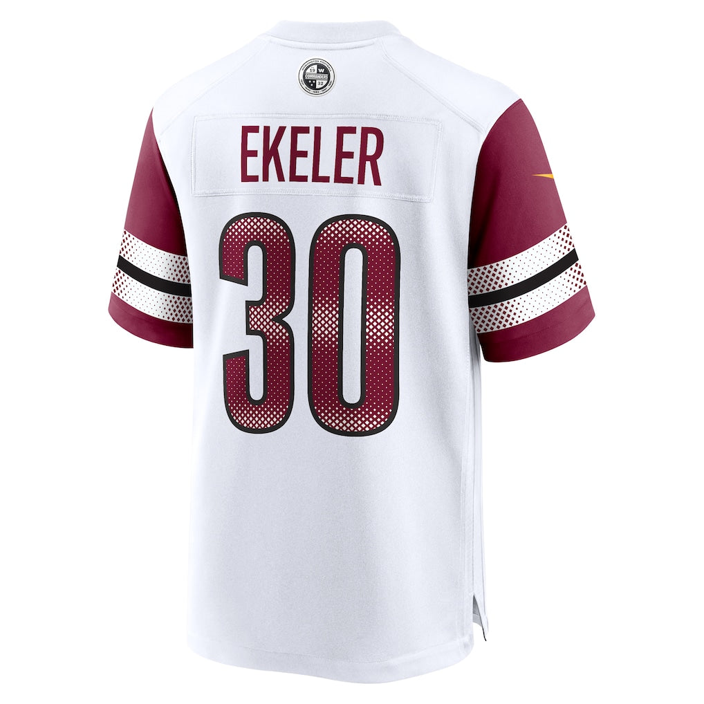 Punc W.Commanders #30 Austin Ekeler White Game Jersey