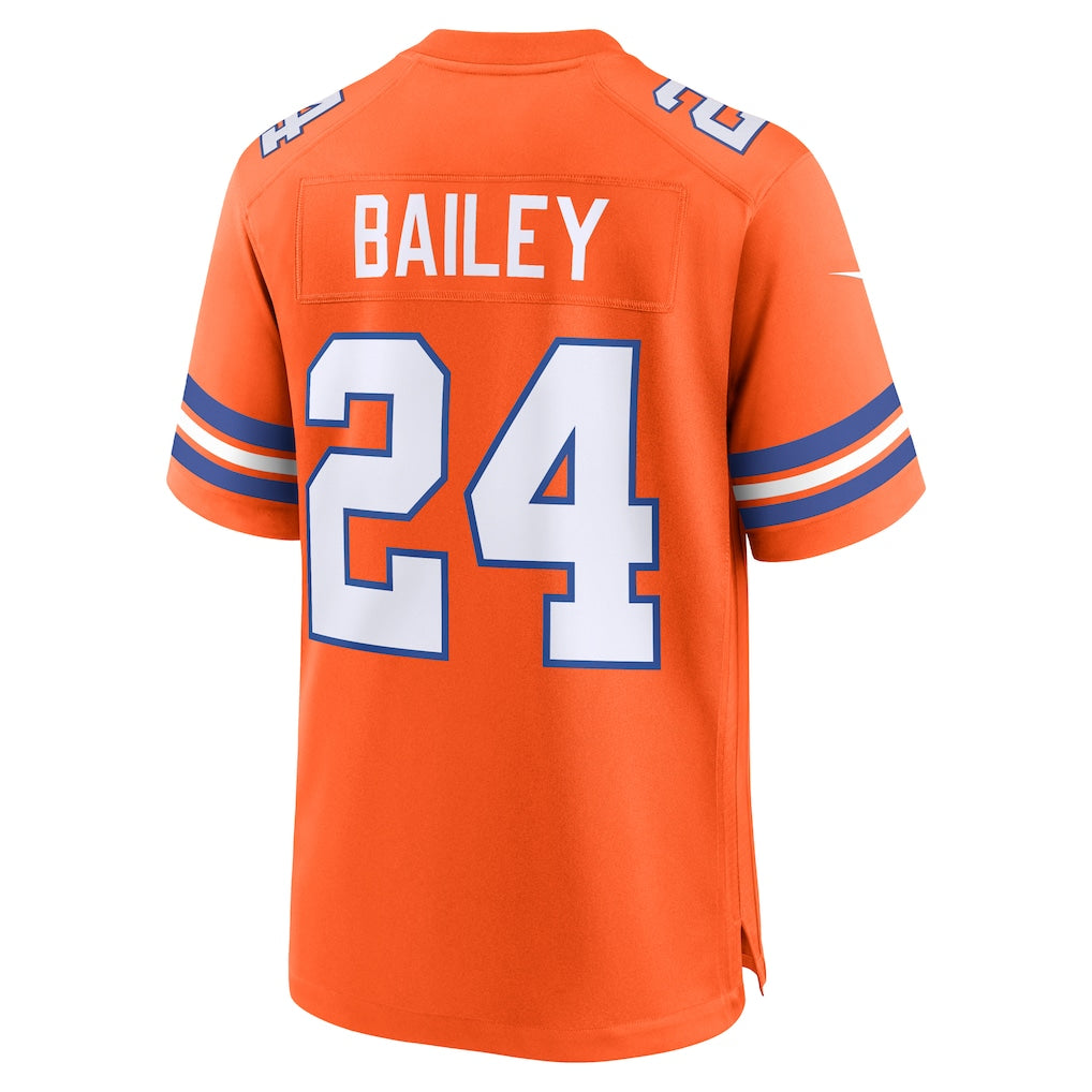 Punc D.Broncos #24 Champ Bailey Orange Retired Player Alternate Game Jersey