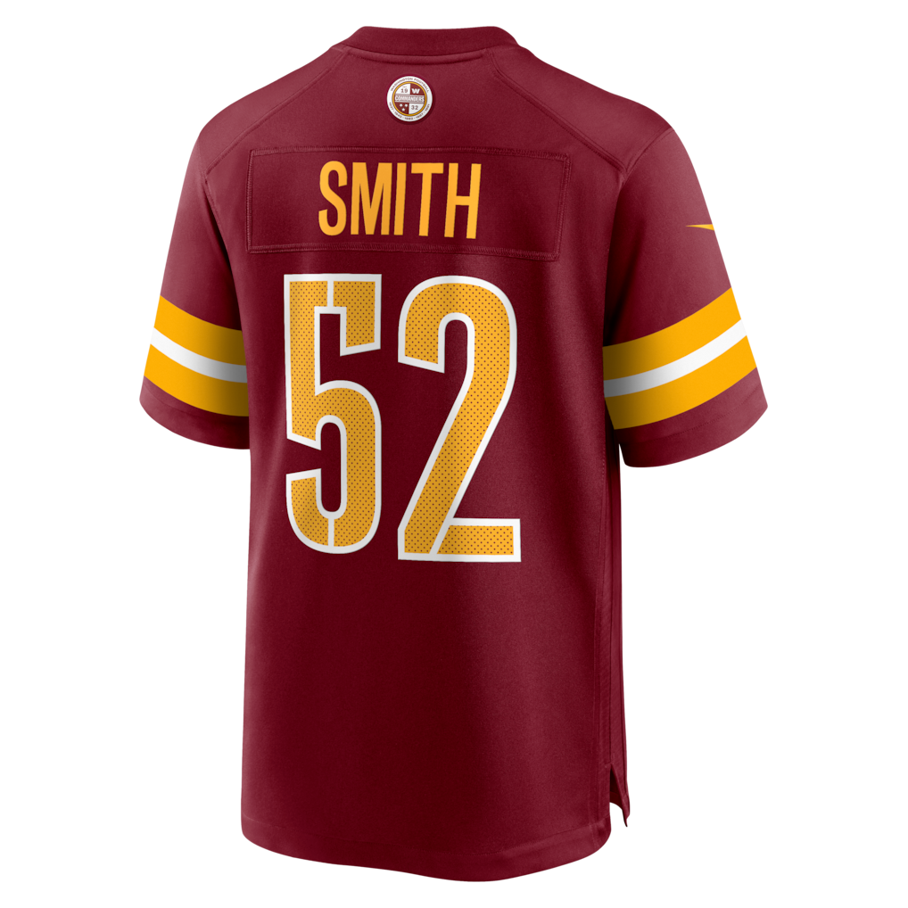 Punc W.Commanders #52 Preston Smith Burgundy Team Game Jersey
