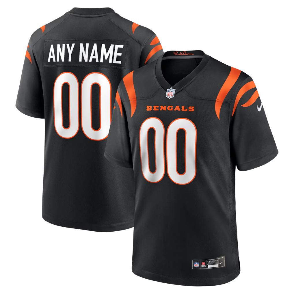 Punc Custom C.Bengals Black Game Stitched Jerseys