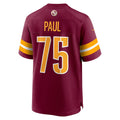 Punc W.Commanders #75 Chris Paul Burgundy Player Game Jersey