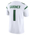 Punc NY.Jets #1 Ahmad Sauce Gardner White Vapor F.U.S.E. Limited Jersey