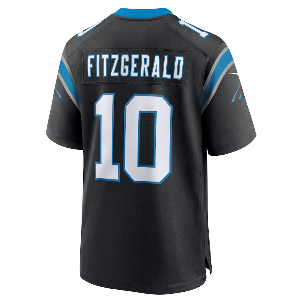 Punc C.Panthers #10 Ryan Fitzgerald Black Team Game Jersey