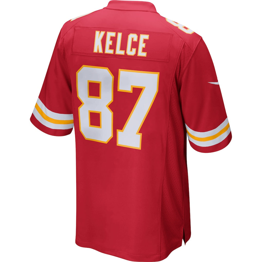 Punc KC.Chiefs #87 Travis Kelce Red Game Jersey