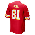 Punc KC.Chiefs #81 Blake Bell Red Game Player Jersey