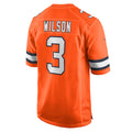 Punc D.Broncos #3 Russell Wilson Orange Alternate Game Jersey