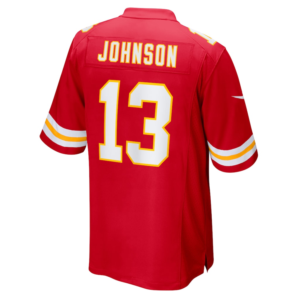 Punc KC.Chiefs #13 Nazeeh Johnson Red Game Player Jersey