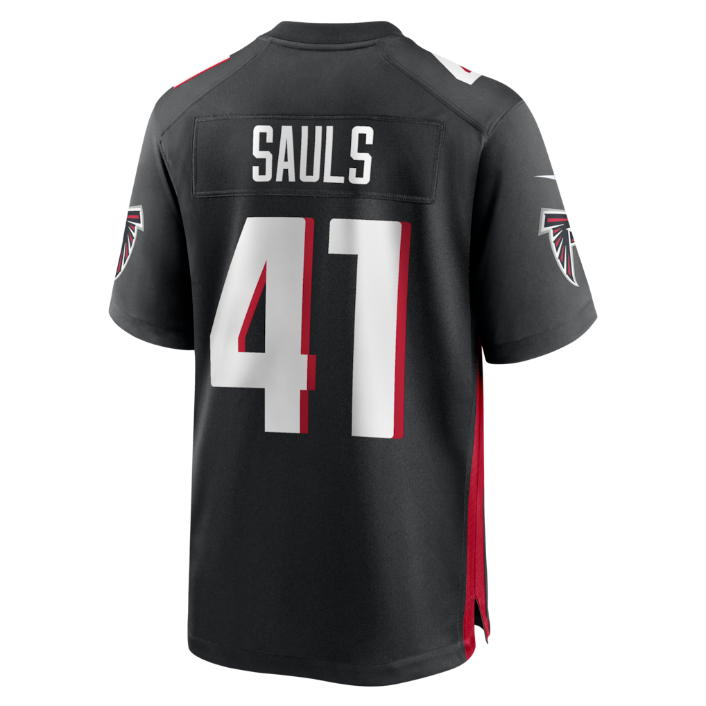 Punc A.Falcons #41 Ben Sauls Black Team Game Jersey
