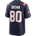 Punc NE.Patriots #80 Troy Brown Navy Game Retired Player Jersey