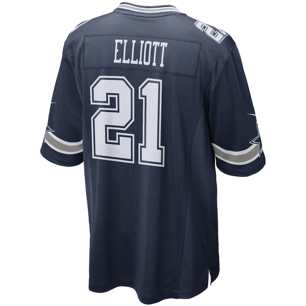 Punc D.Cowboys #21 Ezekiel Elliott Navy Alternate Game Team Jersey