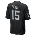 Punc LV.Raiders #15 Kenny Pickett Black Team Game Jersey
