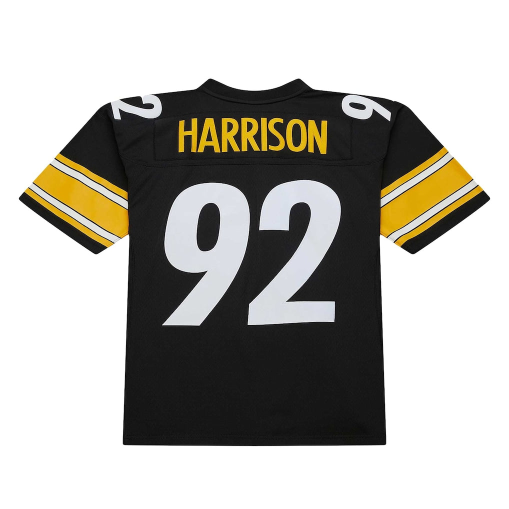 Punc P.Steelers #92 James Harrison Mitchell & Ness Black Legacy Replica Jersey