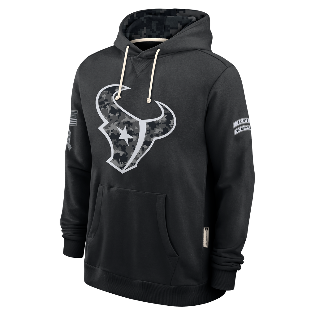 Punc H.Texans Black 2026 Salute to Service Sideline Dri-FIT Pullover Hoodie Jerseys