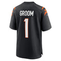 Punc C.Bengals #1 Groom Black Game Jersey