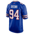 Punc B.Bills #94 Andrew Brown Royal Game Player Jersey