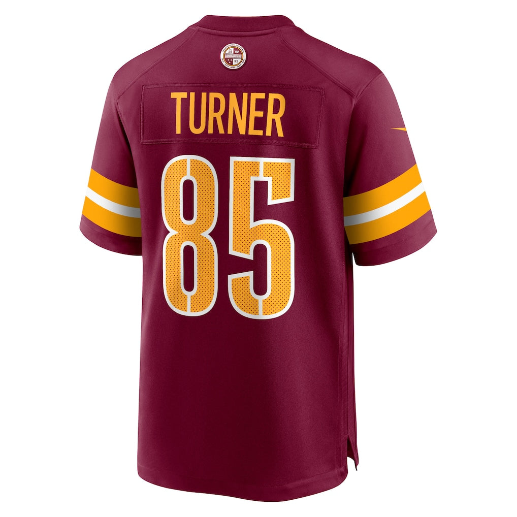 Punc W.Commanders #85 Cole Turner Burgundy Player Game Jersey