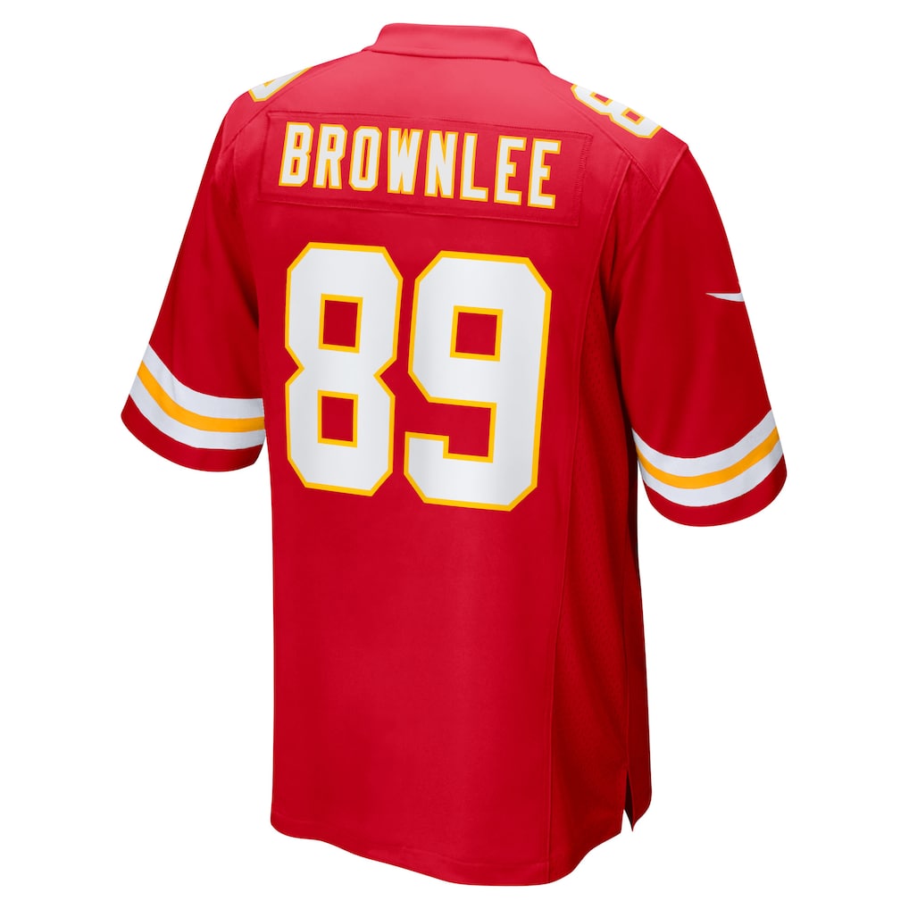 Punc KC.Chiefs #89 Jason Brownlee Red Team Game Jersey
