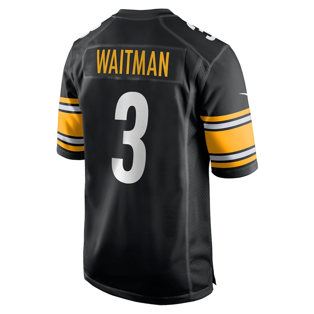 Punc P.Steelers #3 Corliss Waitman Black Team Game Jersey