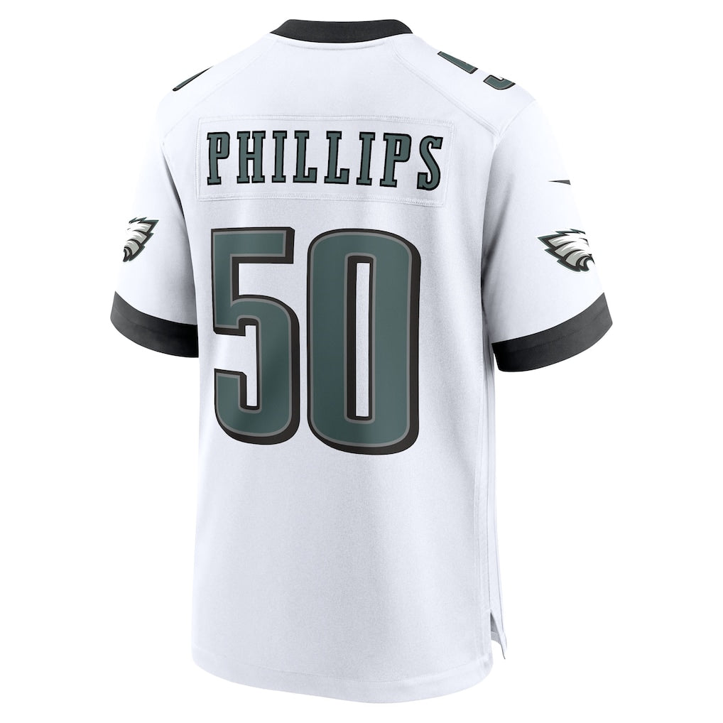 Punc P.Eagles #50 Jaelan Phillips White Game Jersey