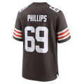 Punc C.Browns #69 Tyre Phillips Brown Team Game Jersey