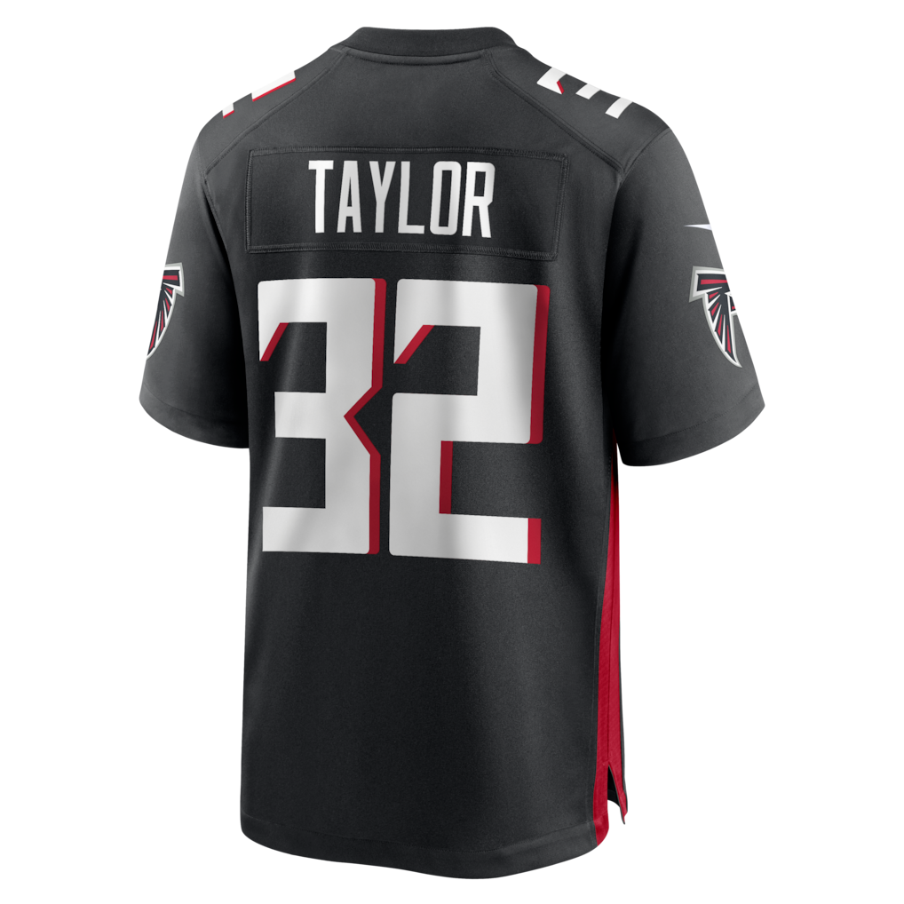Punc A.Falcons #32 Keith Taylor Black Team Game Jersey
