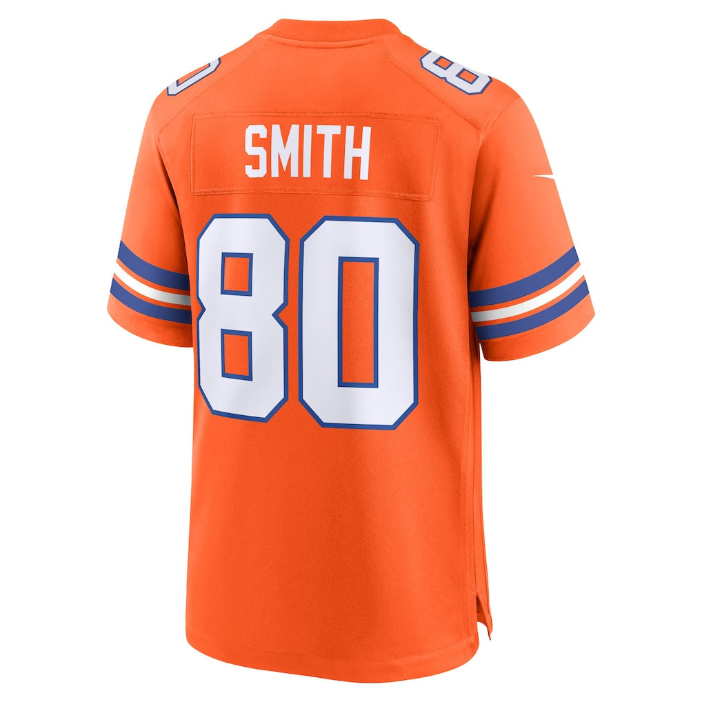 Punc D.Broncos #80 Rod Smith Orange Retired Player Alternate Game Jersey
