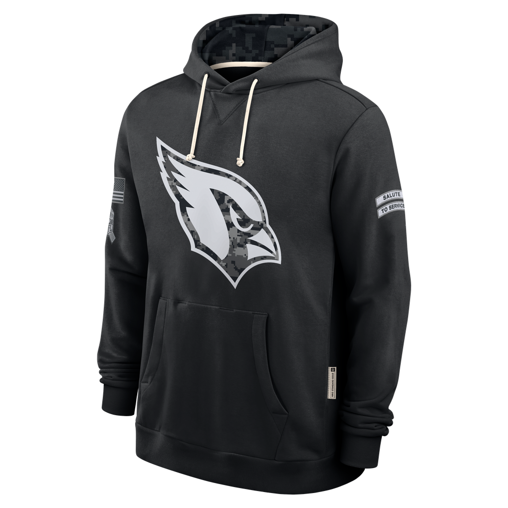 Punc A.Cardinal Black 2026 Salute to Service Sideline Dri-FIT Pullover Hoodie Jerseys