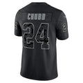 Punc C.Browns #24 Nick Chubb Black RFLCTV Limited Jersey