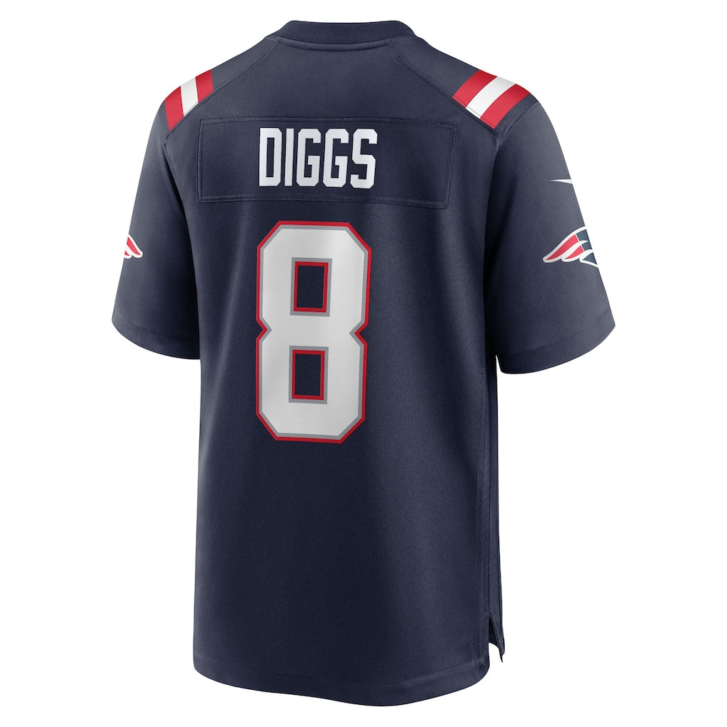 Punc NE.Patriots #8 Patriots Stefon Diggs Navy Game Jersey