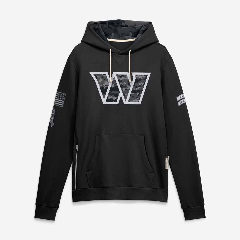 Punc W.Commanders Black 2026 Salute to Service Sideline Dri-FIT Pullover Hoodie Jerseys