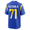 Punc LA.Rams #71 Warren McClendon Jr. Royal Team Game Jersey