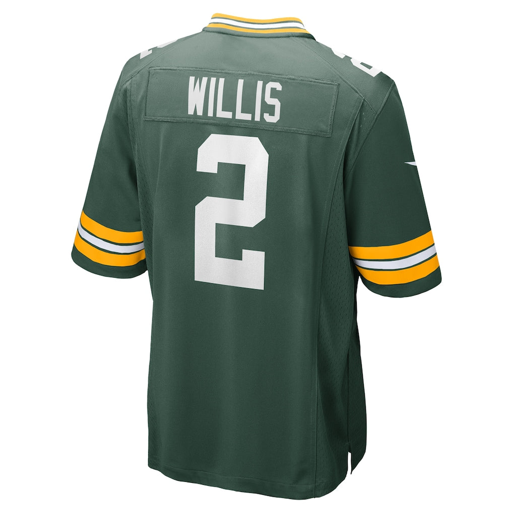 Punc GB.Packers #2 Malik Willis Green Game Jersey
