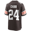 Punc C.Browns #24 Nick Chubb Brown Player Game Jersey