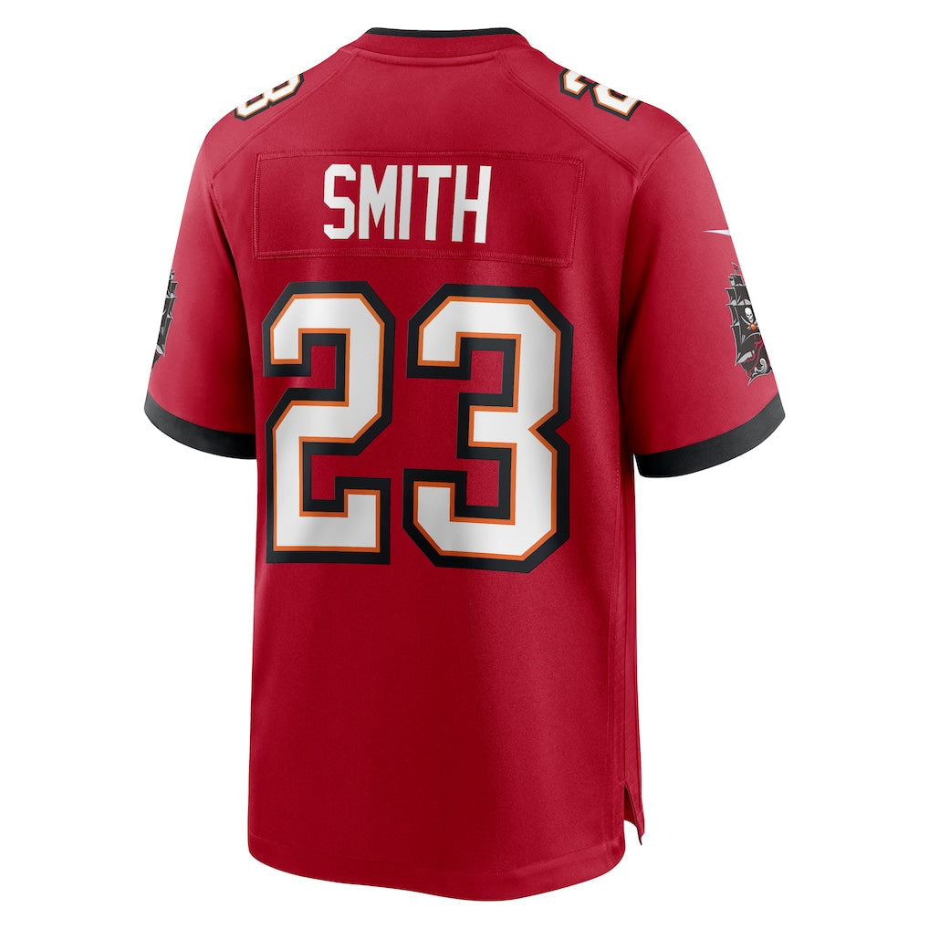 Punc TB.Buccaneers #23 Tykee Smith Red Game Jersey