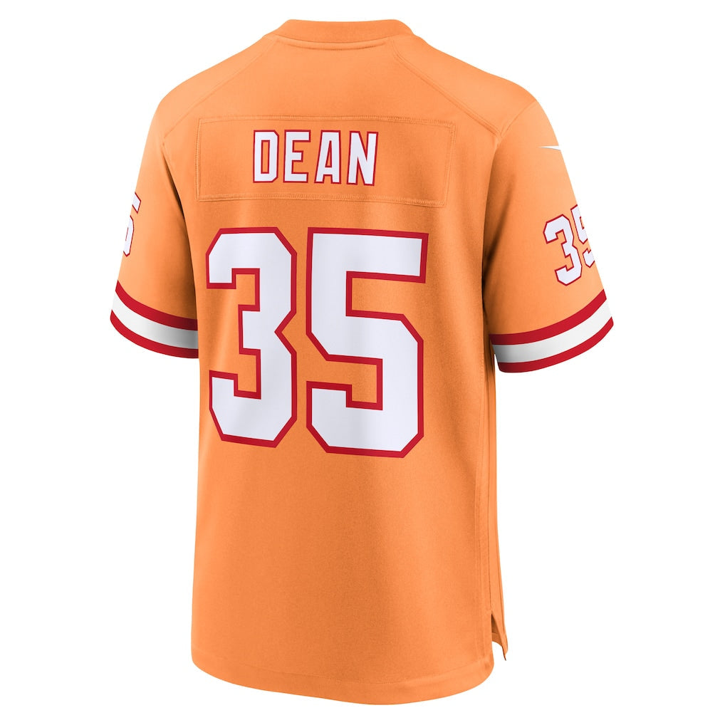 Punc TB.Buccaneers #35 Jamel Dean Orange Alternate Game Jersey
