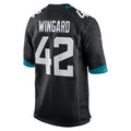 Punc J.Jaguars #42 Andrew Wingard Black Alternate Game Jersey