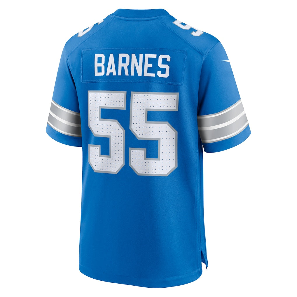 Punc D.Lions #55 Derrick Barnes Blue Team Game Jersey