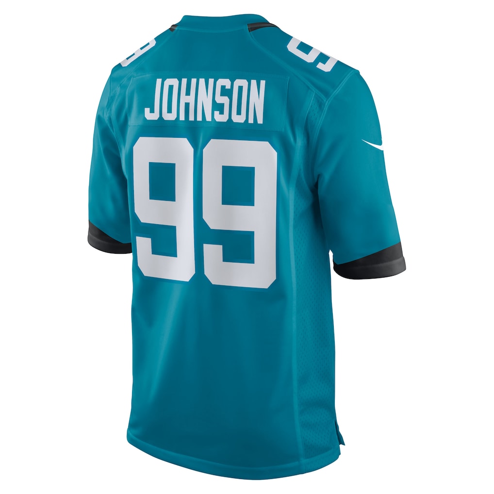 Punc J.Jaguars #99 Austin Johnson Teal Team Game Jersey