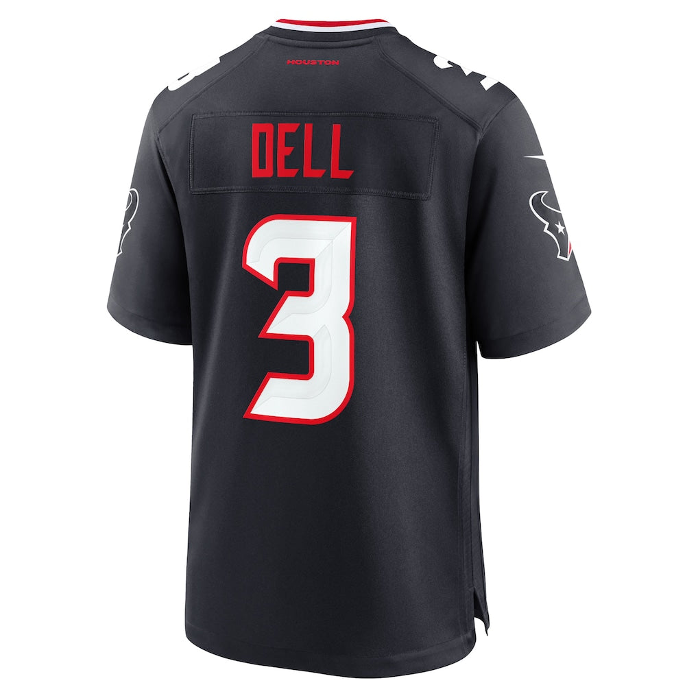 Punc H.Texans #3 Tank Dell Navy Game Jersey