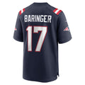Punc NE.Patriots #17 Bryce Baringer Navy Team Game Jersey