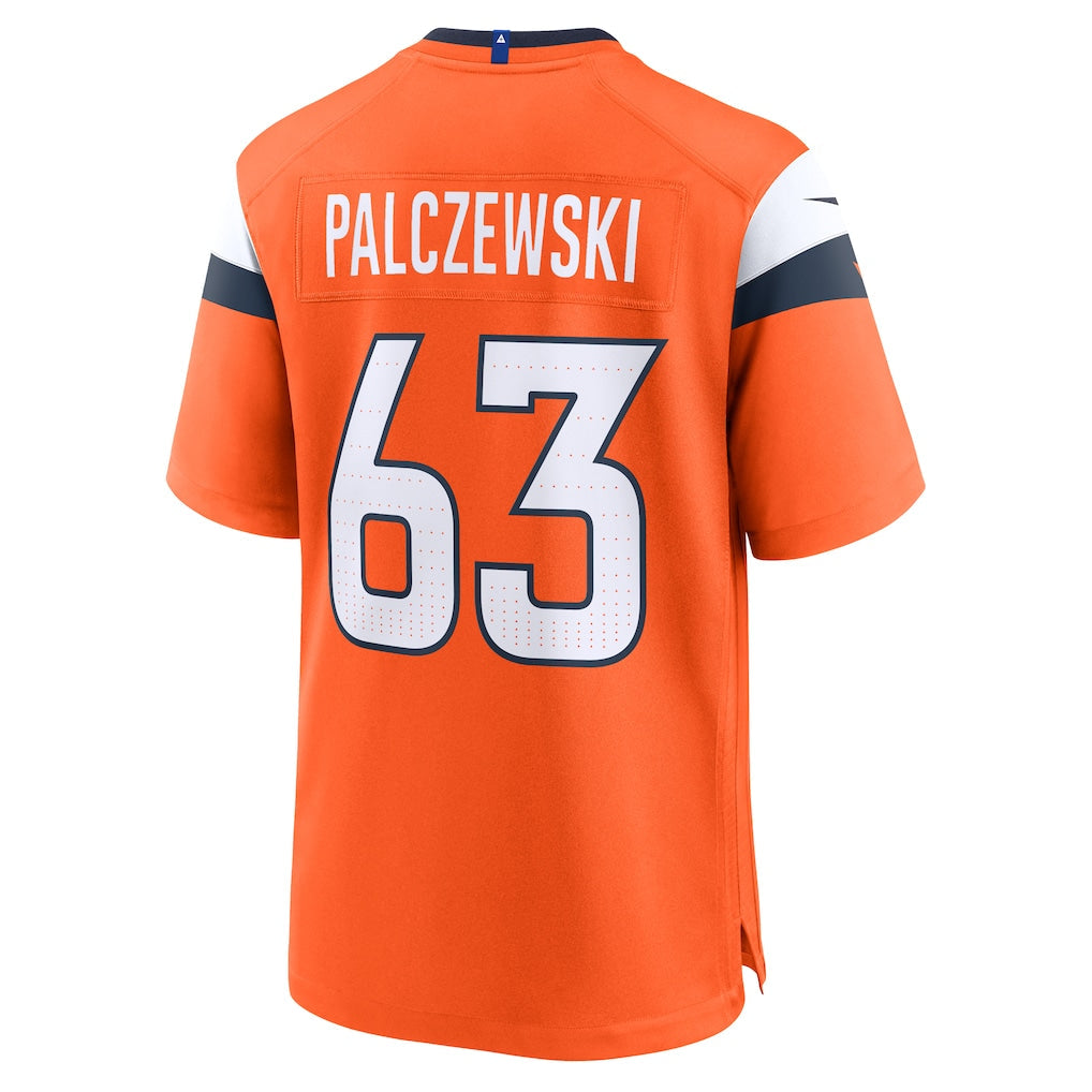 Punc D.Broncos #63 Alex Palczewski Orange Team Game Jersey